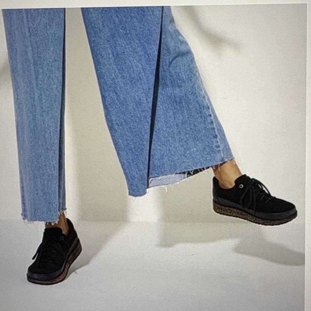Birkenstock Black Suede Sneakers with Cork Sole